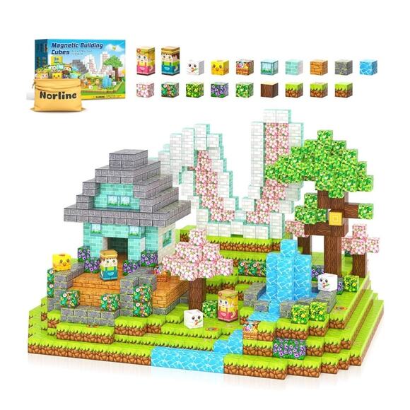 108PCS Magnetic Blocks Magnet Toy Mine Magnet World Bunny Garden Wonderland - Picture 1 of 6